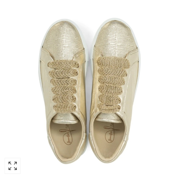 Jennifer tattenelli memory foam snake print gold sneaker 39 - Picture 2 of 6